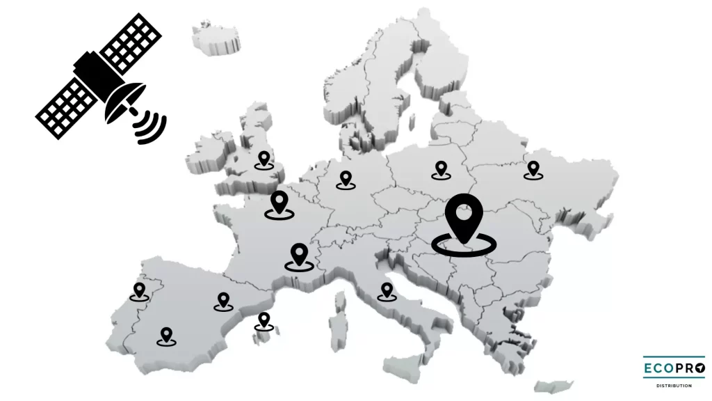 Véhicules d'entreprise à l'étranger en Europe - Géolocalisation transparente de flotte