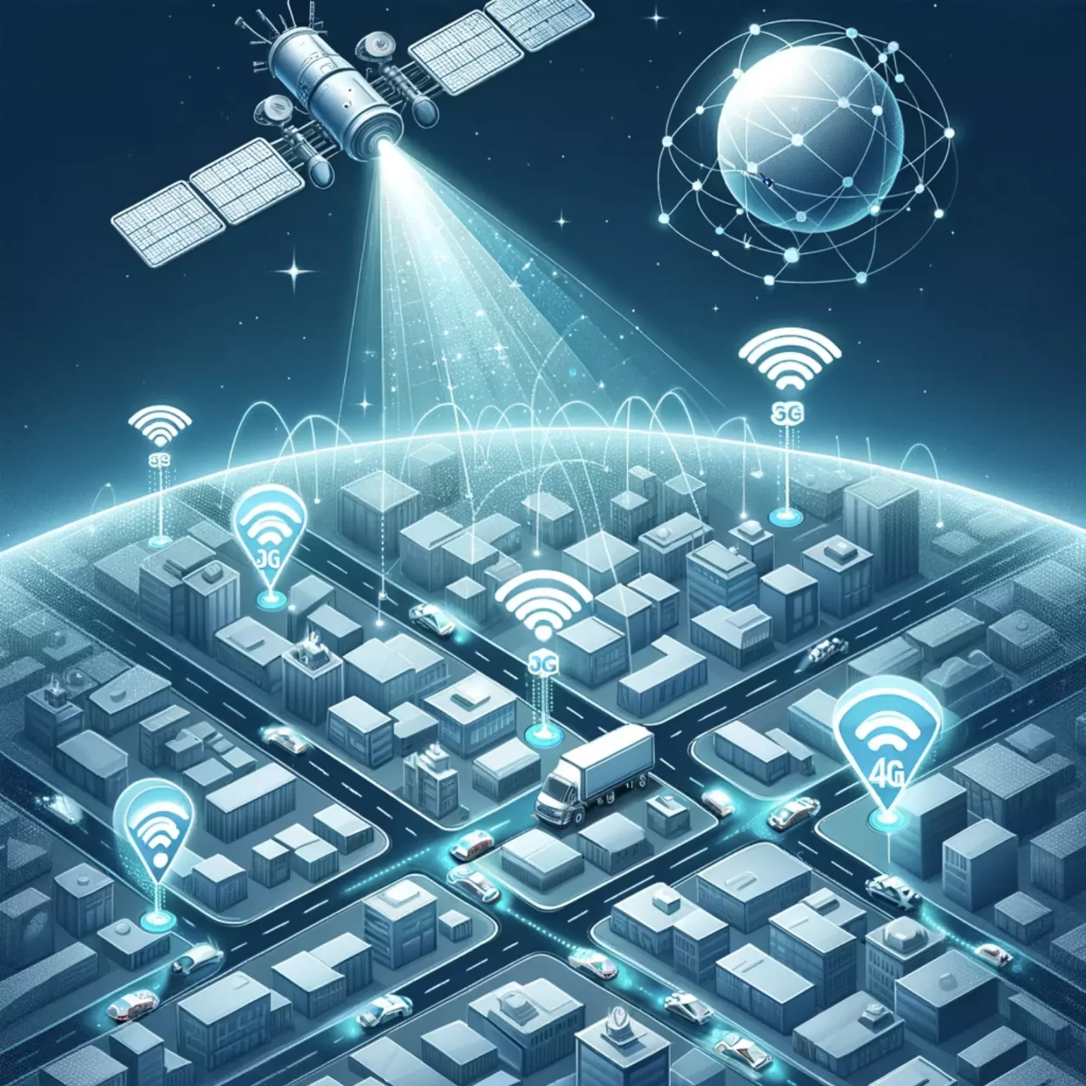 Graphique expliquant le fonctionnement du GPRS pour le suivi GPS de véhicules